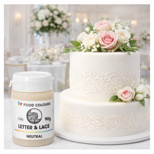 Masa cukrowa pasta do koronek 90g dekoracyjna Letter&Lace neutralna